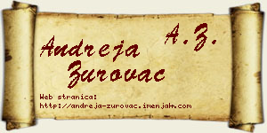 Andreja Zurovac vizit kartica
